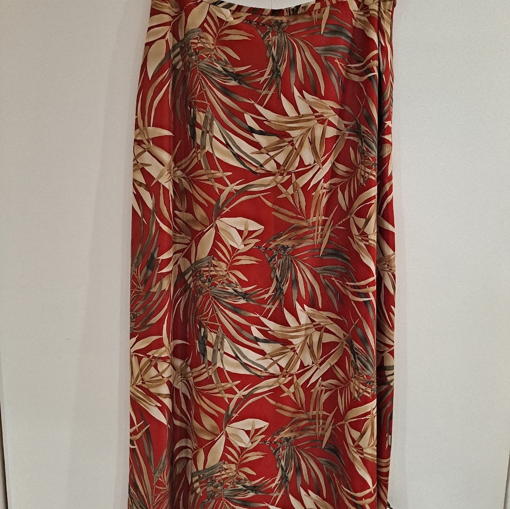 Vintage Liz Claiborne Collection Silk Maxi Tropical Lined Skirt Sz 12 NWOT